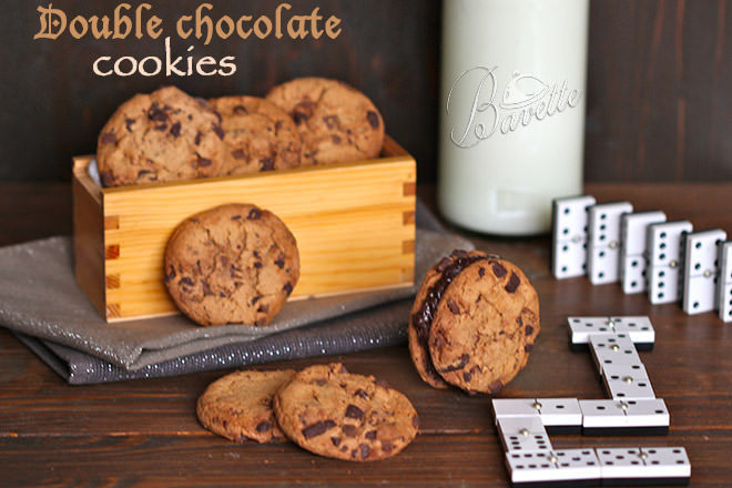 Cookies americanas con doble chocolate