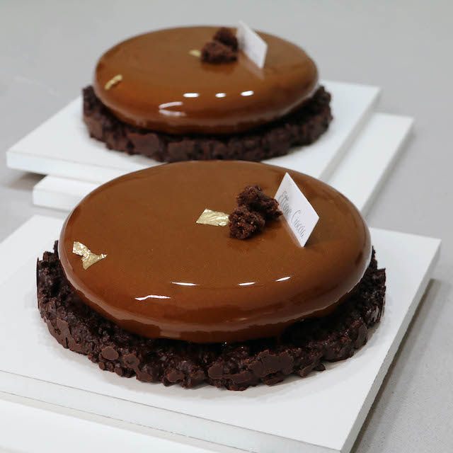 Entremet de chocolate y naranja